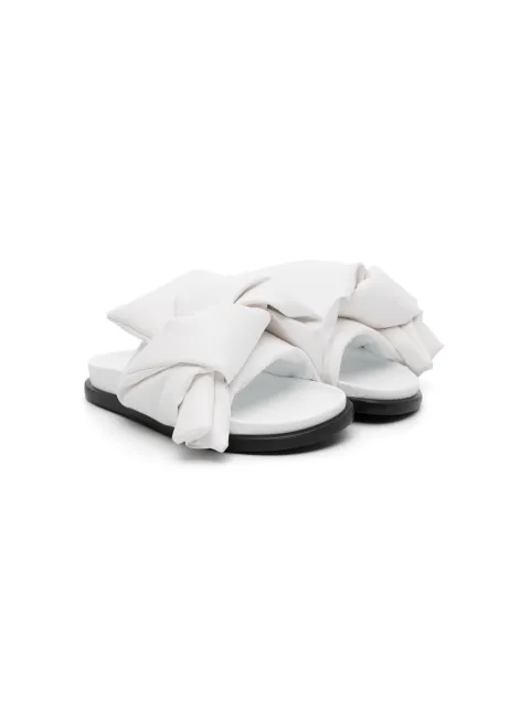 Nº21 Kids knot-detail leather sandals