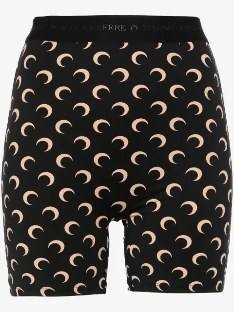 Marine Serre shorts con estampado Moon