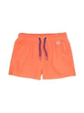 MC2 Saint Barth Kids logo-appliqué swim shorts - Orange