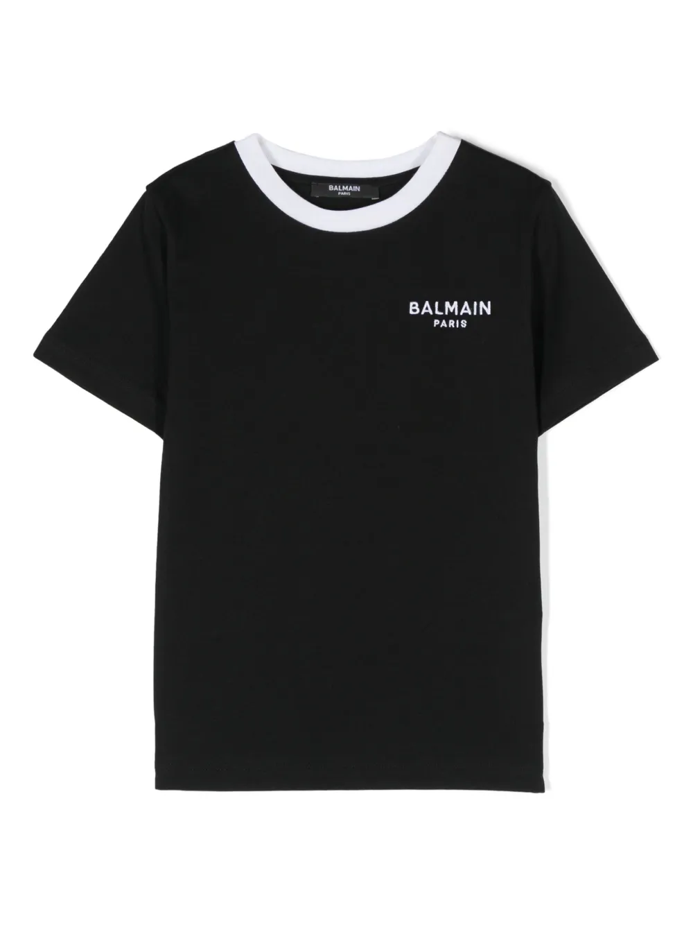 Balmain Kids T-shirt met geborduurd logo Zwart