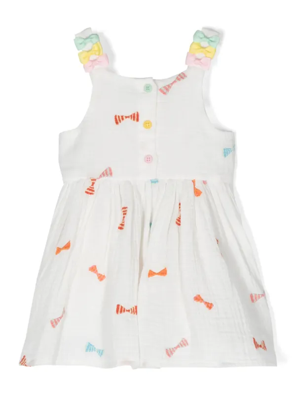 Stella McCartney Kids bow embroidered Mini Dress White FARFETCH CA