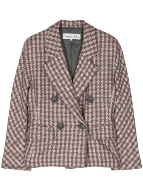 Christian Dior double-breasted houndstooth blazer Women