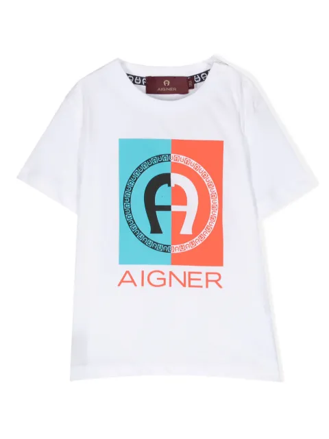 Aigner Kids logo-print cotton T-shirt