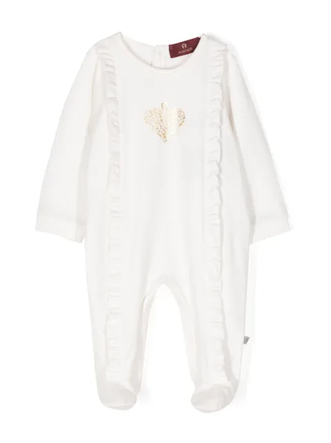 Aigner Kids ruffle-trim Pima cotton pyjamas
