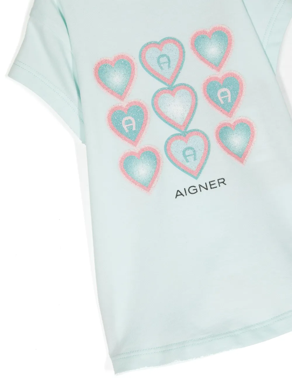 Aigner Heart-print T-shirt In Blue