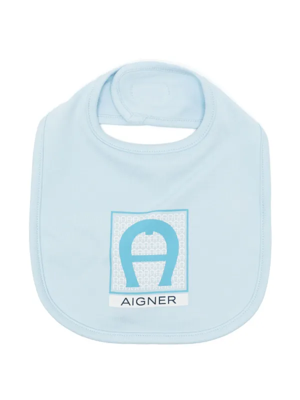 Aigner Kids logo-print Cotton Blend Bib Blue FARFETCH BN