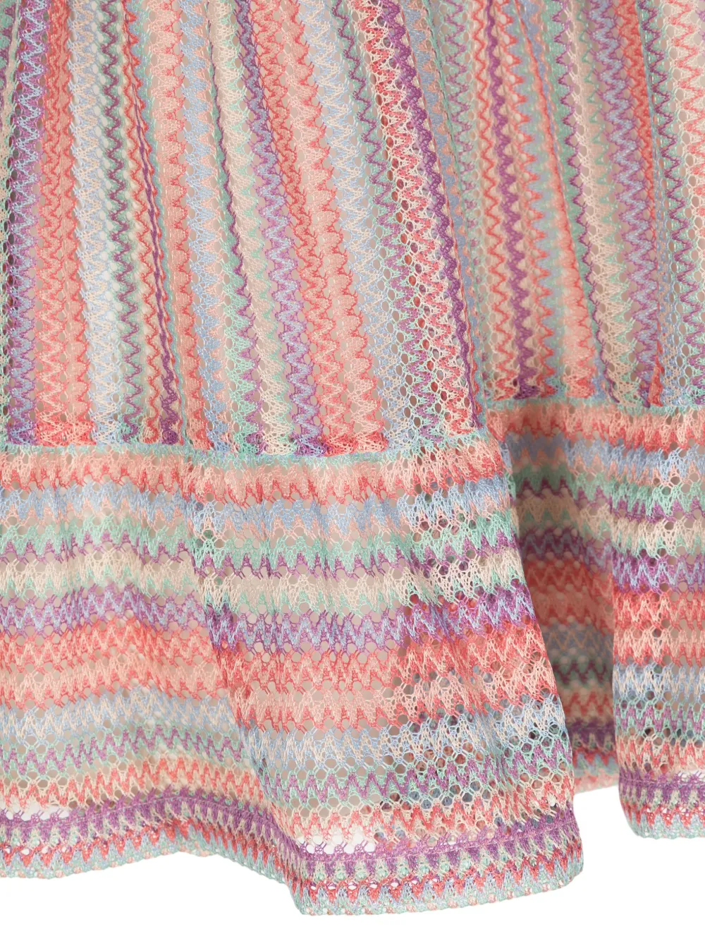 Aigner Woven Tiered Cotton Skirt In Pink