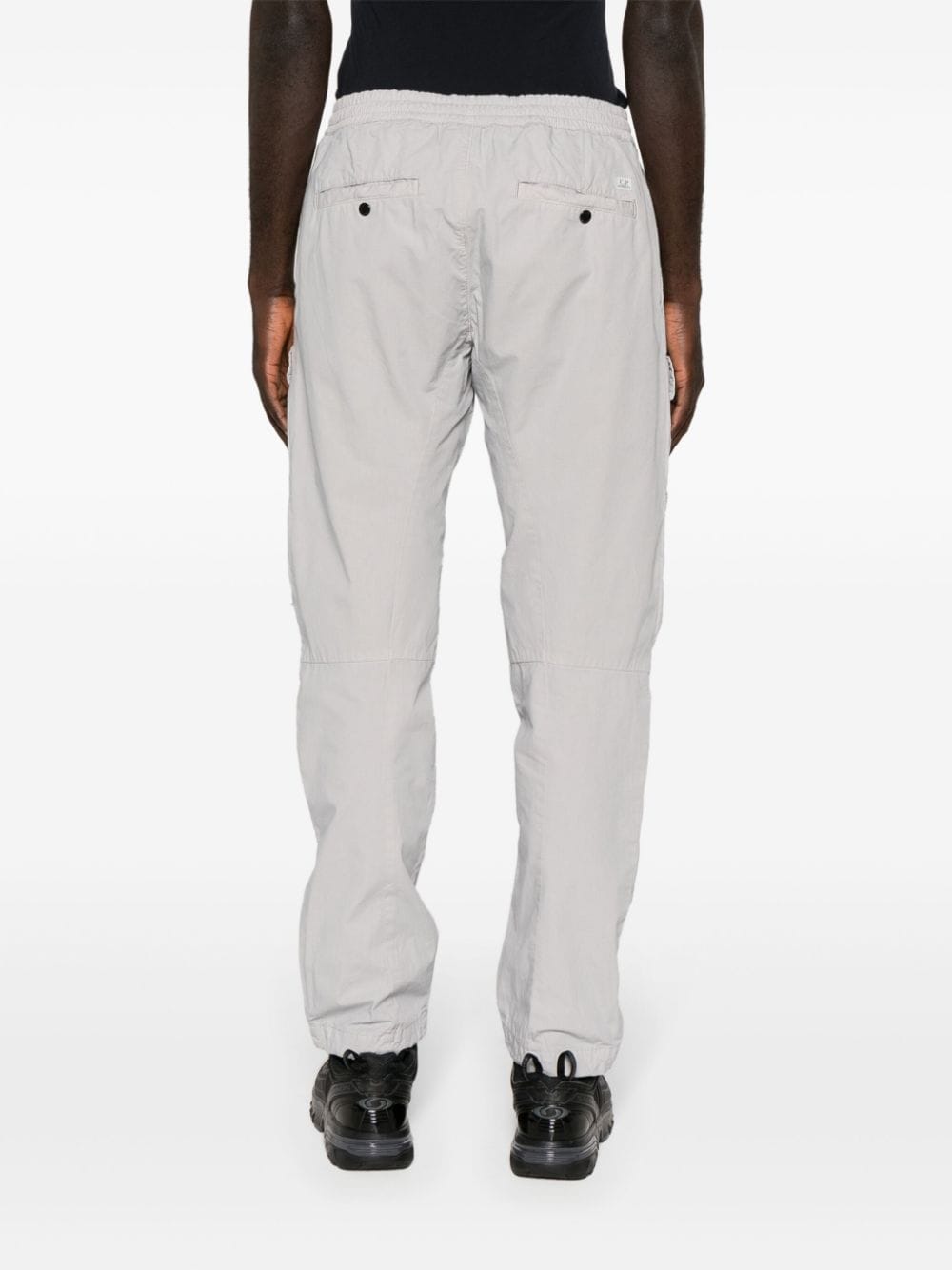 Shop C.p. Company Mircroreps Cotton Cargo Trousers In Grey