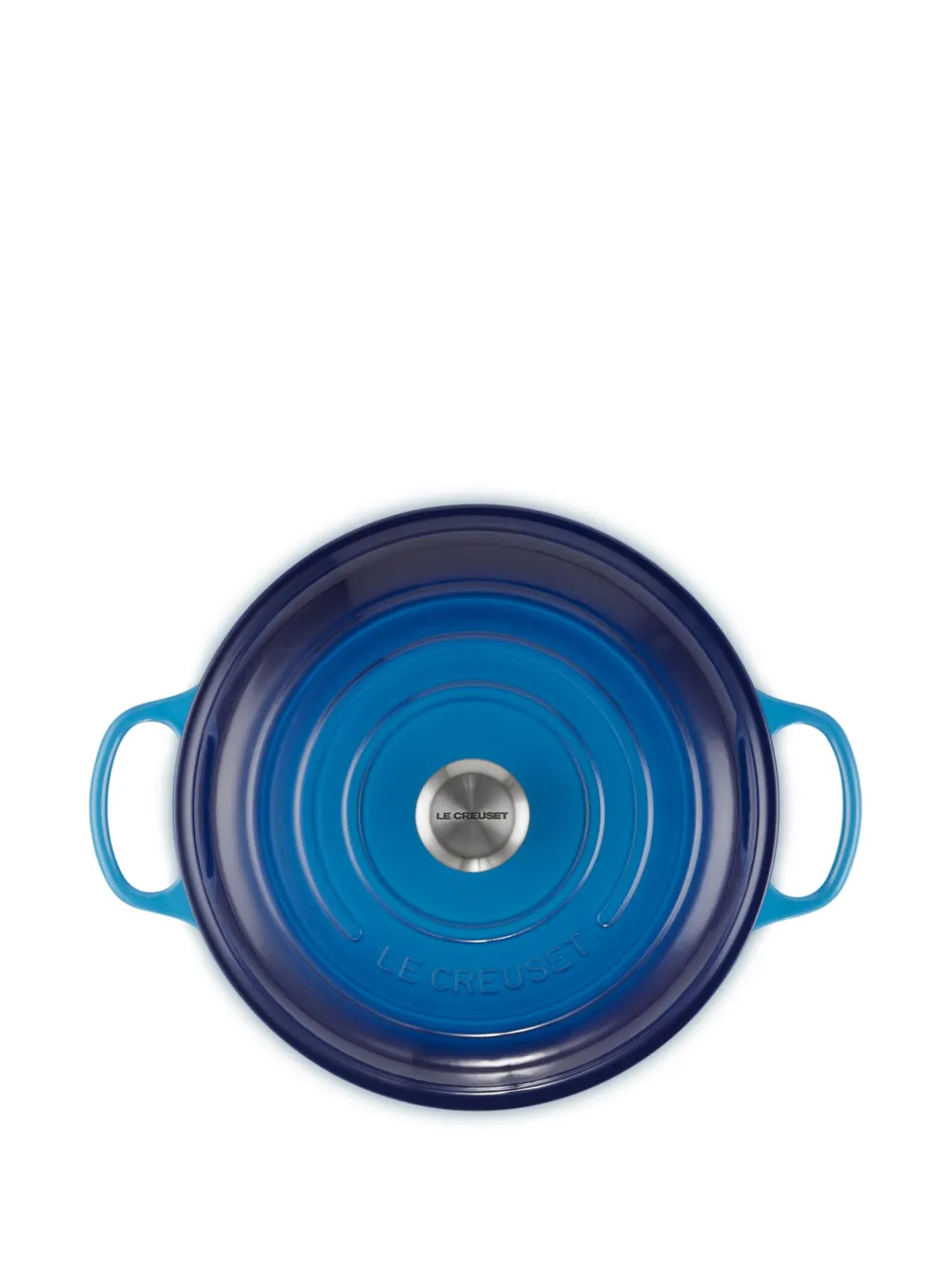 Shop Le Creuset Signature Cast Iron Casserole (40.2cm) In 蓝色