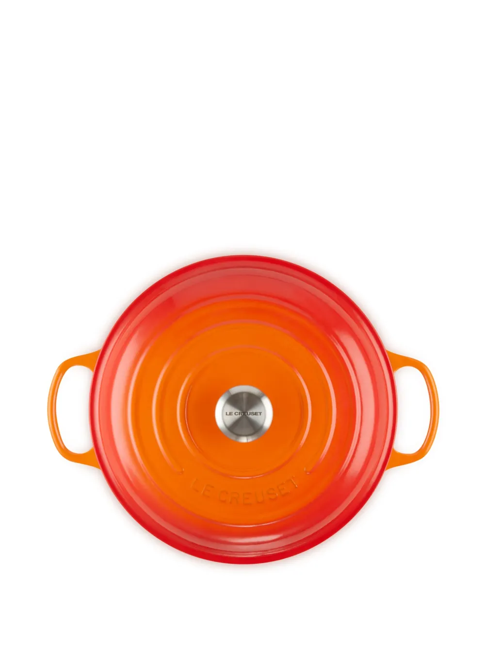 Shop Le Creuset Signature Cast Iron Casserole (40.2cm) In 橘色