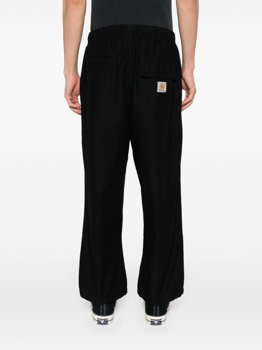 Shop Carhartt Hayworth Tapered Trousers In Black