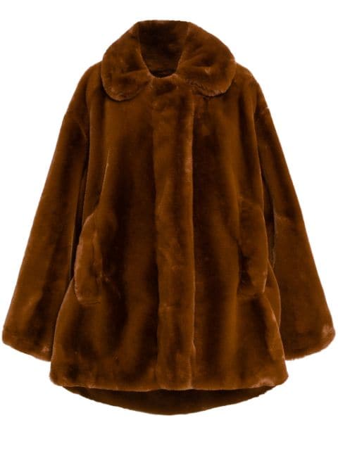 Melitta Baumeister oversized faux-fur coat
