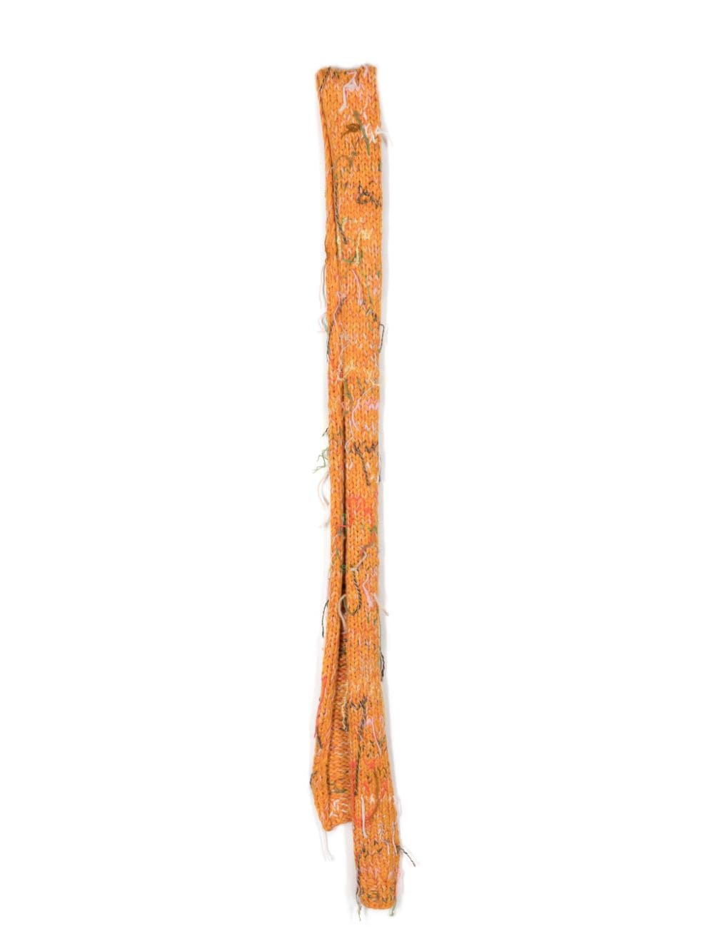 Maison Margiela Loose-thread Scarf In Orange