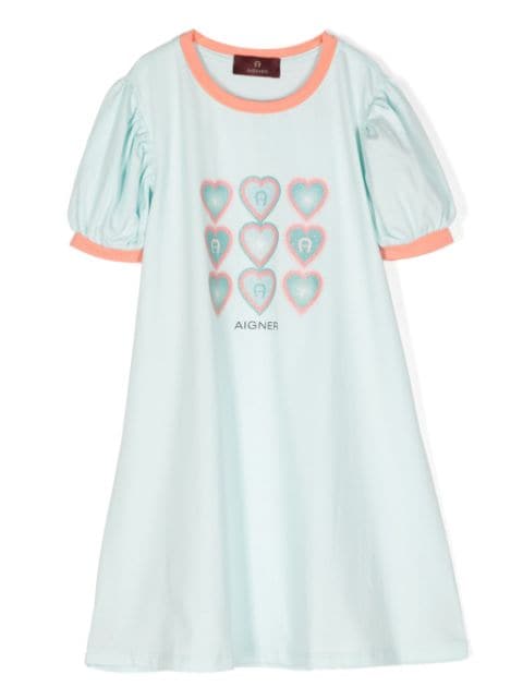 Aigner Kids graphic-print cotton-blend dress
