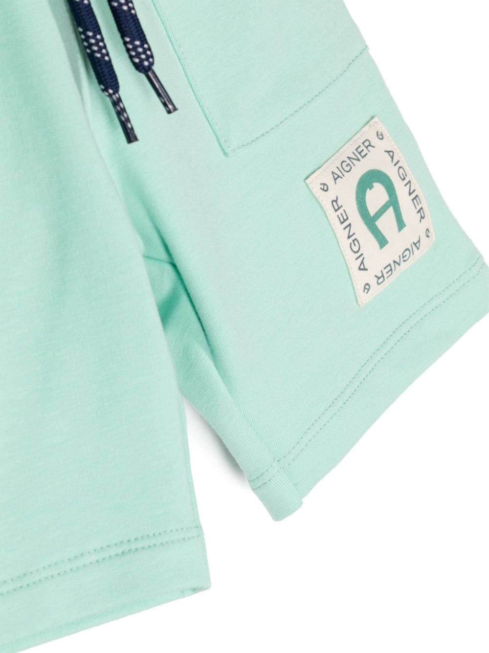 Shop Aigner Logo-patch Stretch-cotton Bermuda Shorts In Green