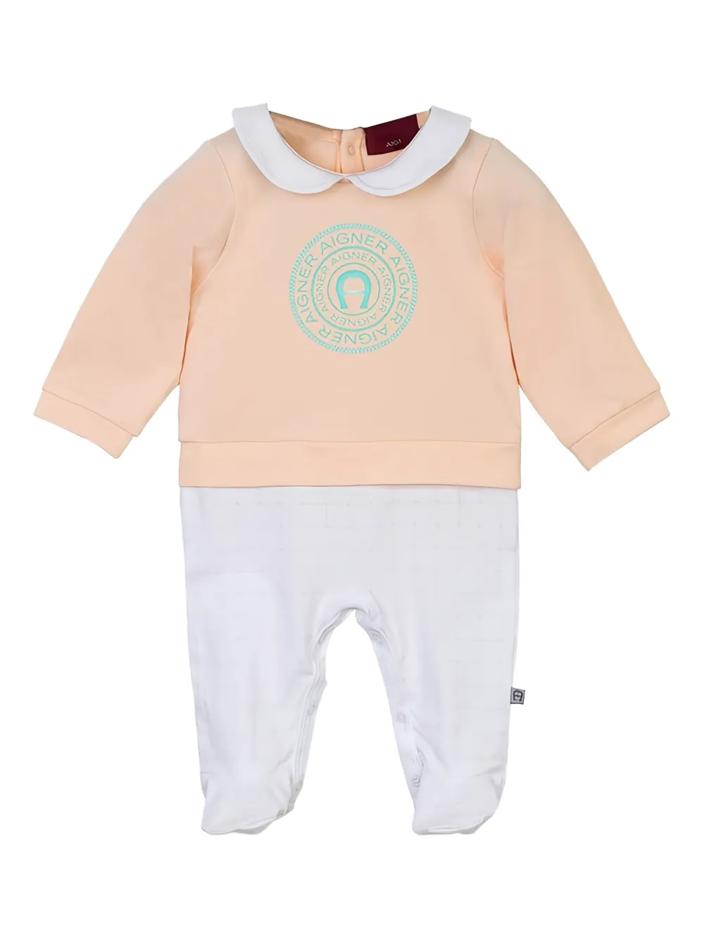 Aigner Kids Peter-Pan collar romper | Neutrals | Image 1