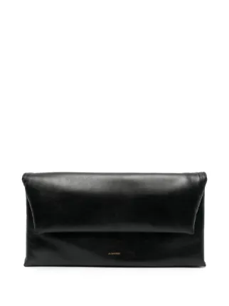 完売必須【ジルサンダー】レザー クラッチバッグ ブラック Jil Sander レザー クラッチバッグ | ブラック | FARFETCH JP