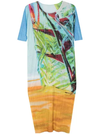 Pleats Please Issey Miyake TROPICAL WINTER Dress | club21