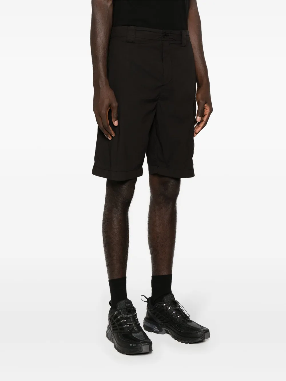 C.P. Company 50 Fili cargo shorts Zwart