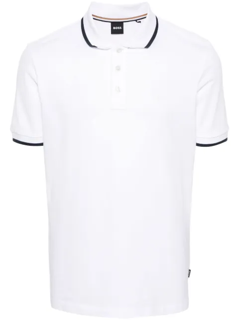 BOSS polo à logo en caoutchouc
