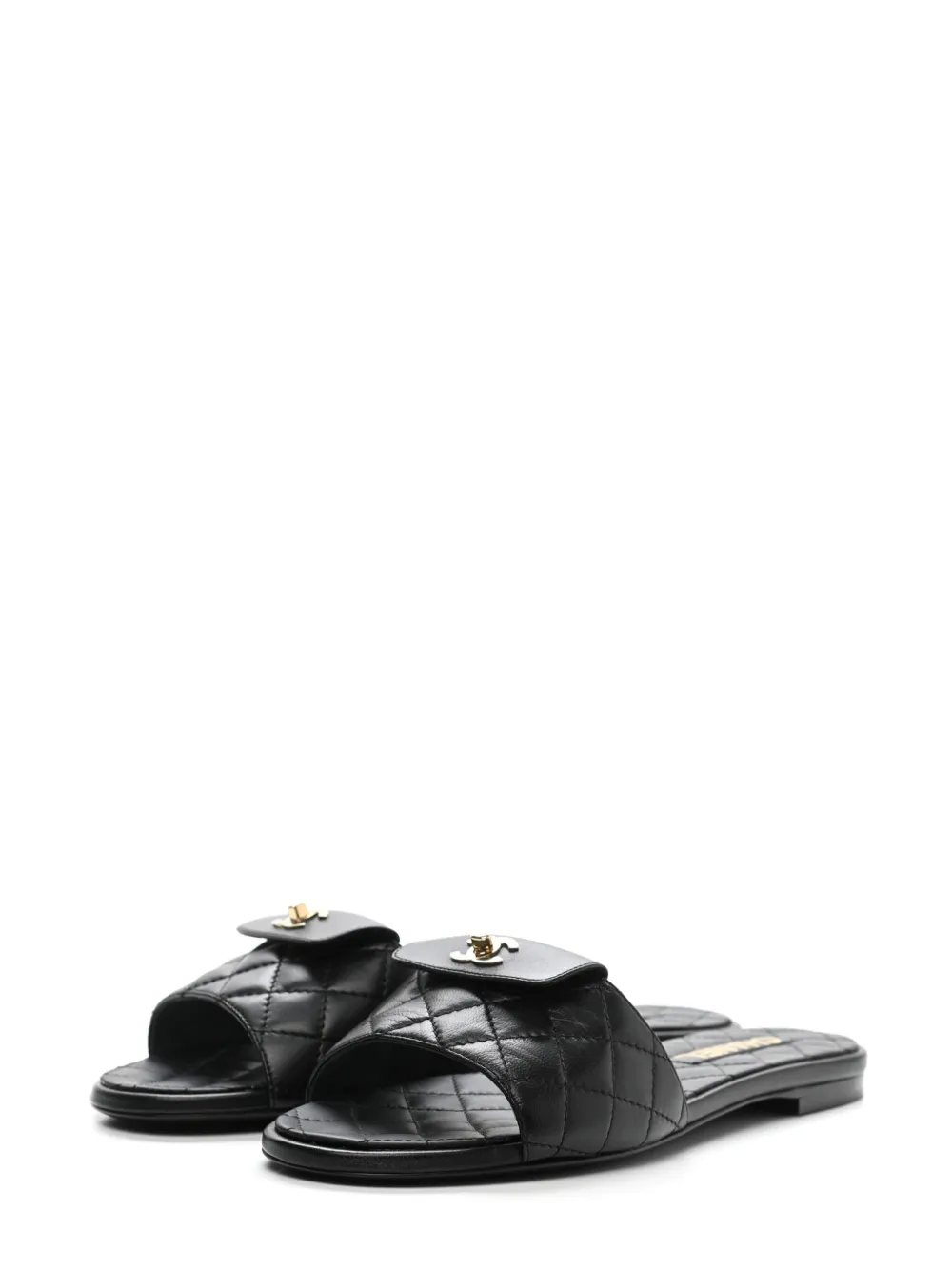 Image 2 of CHANEL Pre-Owned CC turn-lock leather sandals