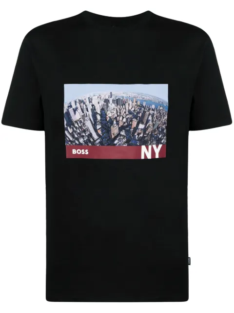 BOSS playera con estampado gráfico