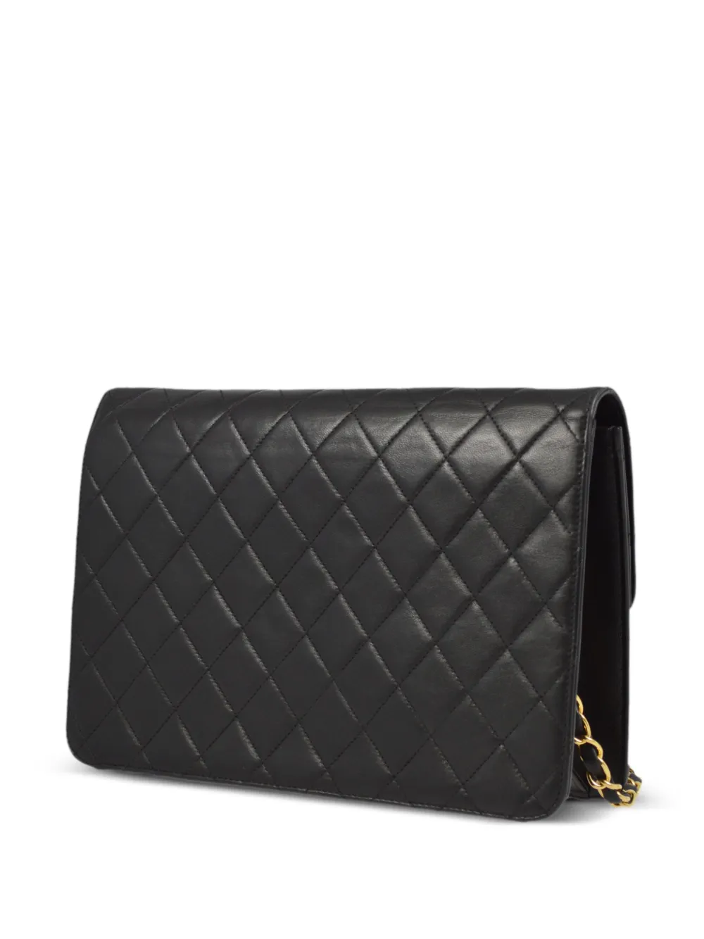 CHANEL Pre-Owned 2002 Flap medium schoudertas - Zwart