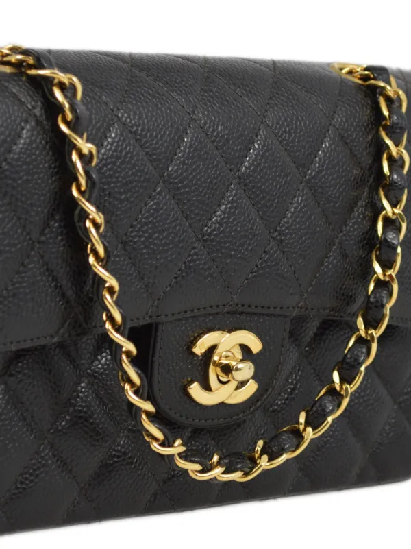 Chanel black gold bag clearance