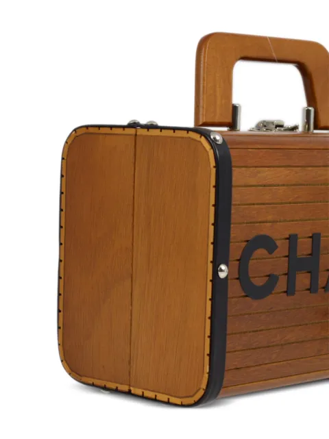 CHANEL Pre-Owned 1995 logo-print wood vanity bag 3987154 - 2