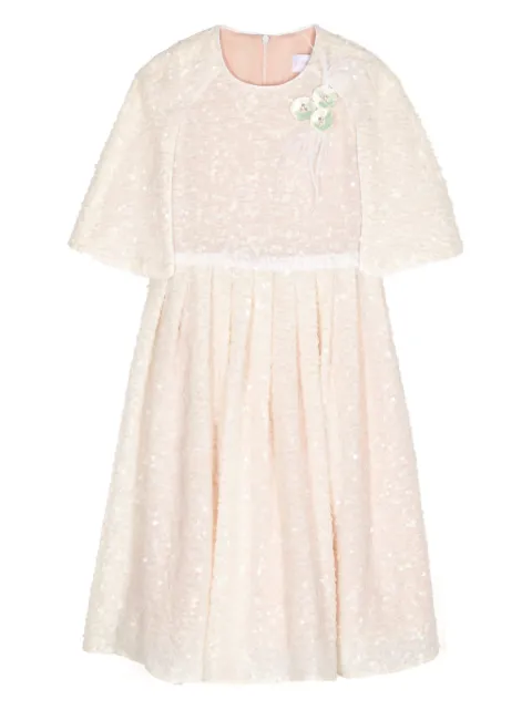 Eirene sequin-embellished pleated dress