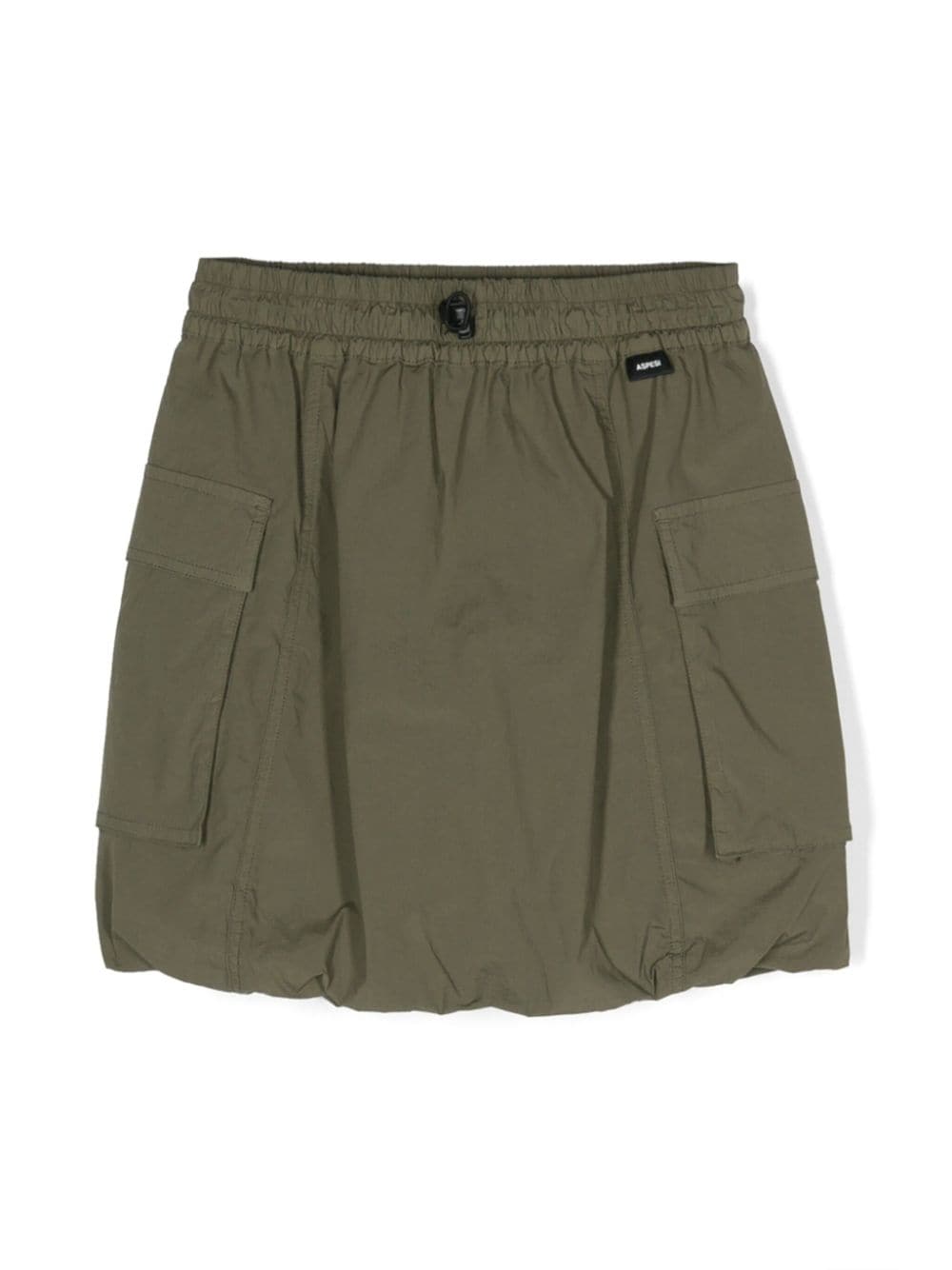 Aspesi Kids elasticated-waistband cargo skirt - Verde