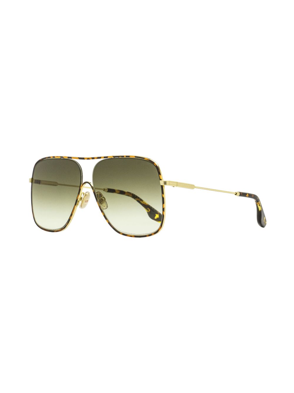 Shop Victoria Beckham Vb 132 Oversize-frame Sunglasses In Braun