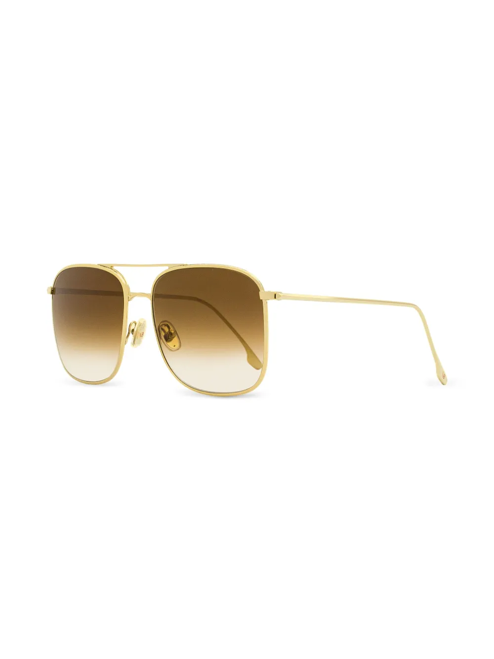 Shop Victoria Beckham Vb 202s Square-frame Sunglasses In Gold