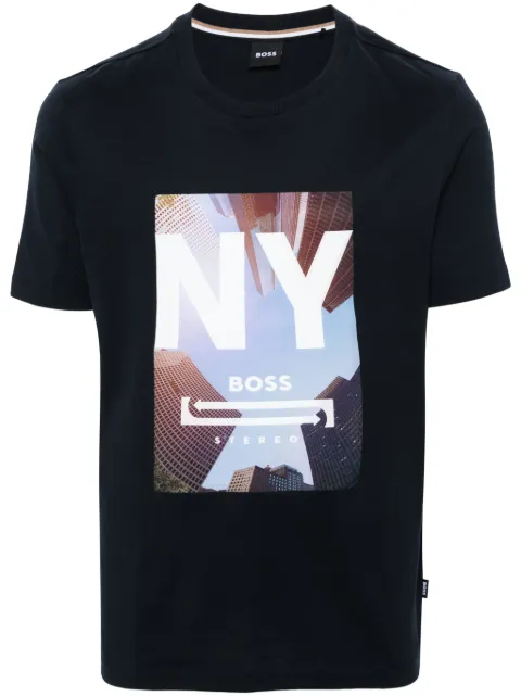 BOSS graphic-print cotton T-shirt
