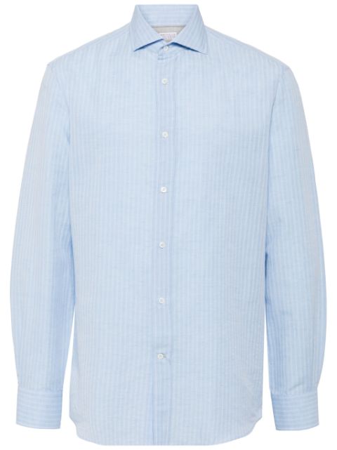 Brunello Cucinelli striped button-up shirt Men