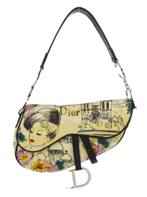 Cheap Christian Dior 2005 Saddle graphic-print shoulder bag Women