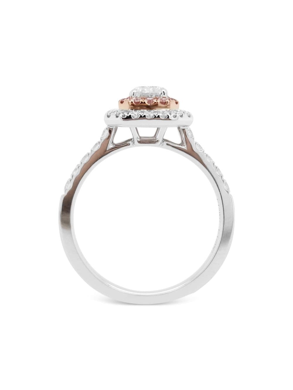 Shop Hyt Jewelry 18kt White Gold Diamond Ring In Pink