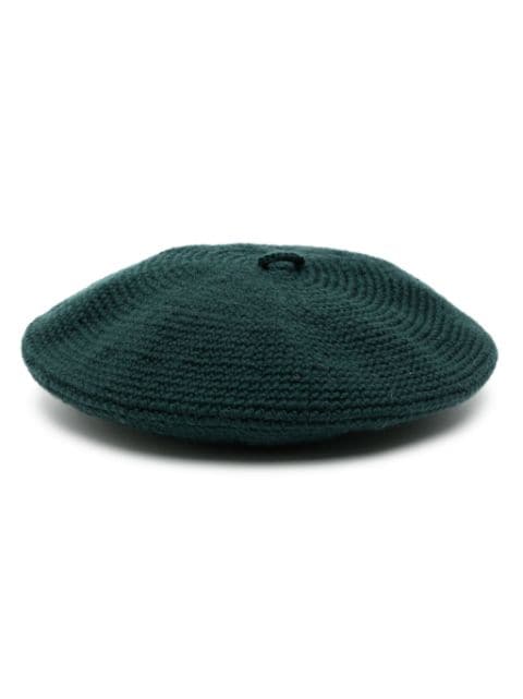 BODE crochet-knit wool beret