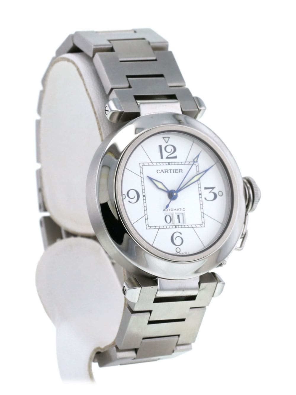 Pre-owned Cartier 1990s  Pasha 35mm In White