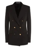 Tagliatore twill double-breasted blazer - Black