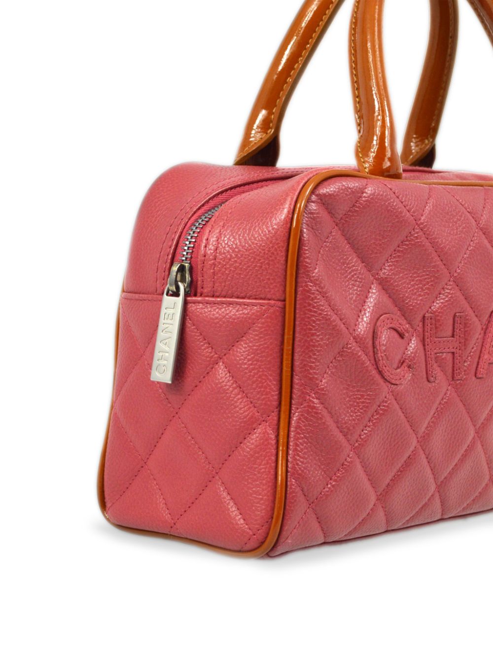 CHANEL 2000 logo-applique 27 bowling bag Women