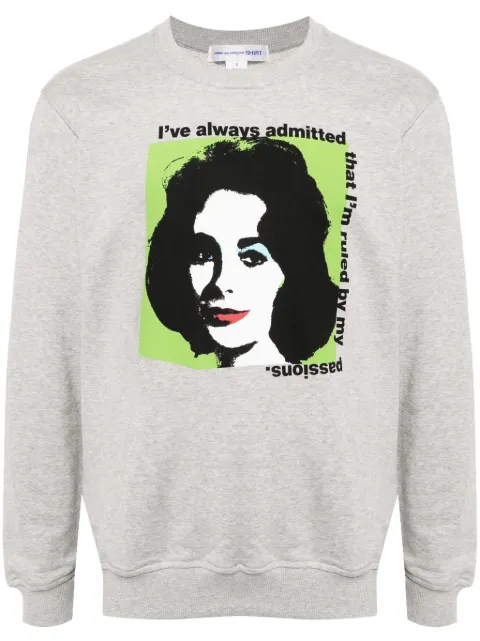 Comme Des Garçons Shirt graphic-print cotton sweatshirt
