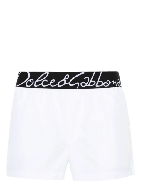 Dolce & Gabbana logo-waistband swim shorts