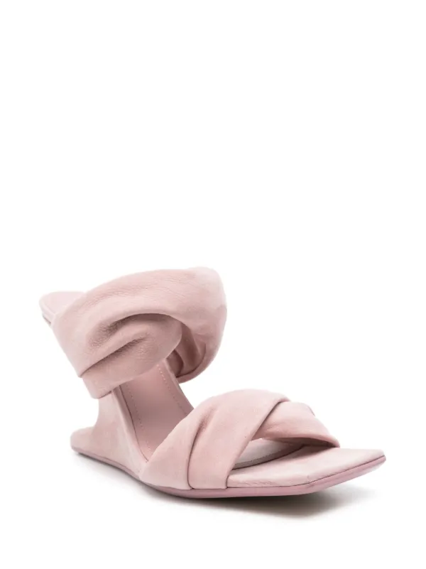【Rick Owens】Cantilever  スエードミュール Rick Owens Cantilever 8 110mm ツイスト スエードミュール