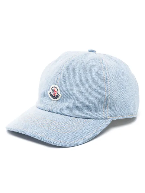 Moncler logo-patch denim cap