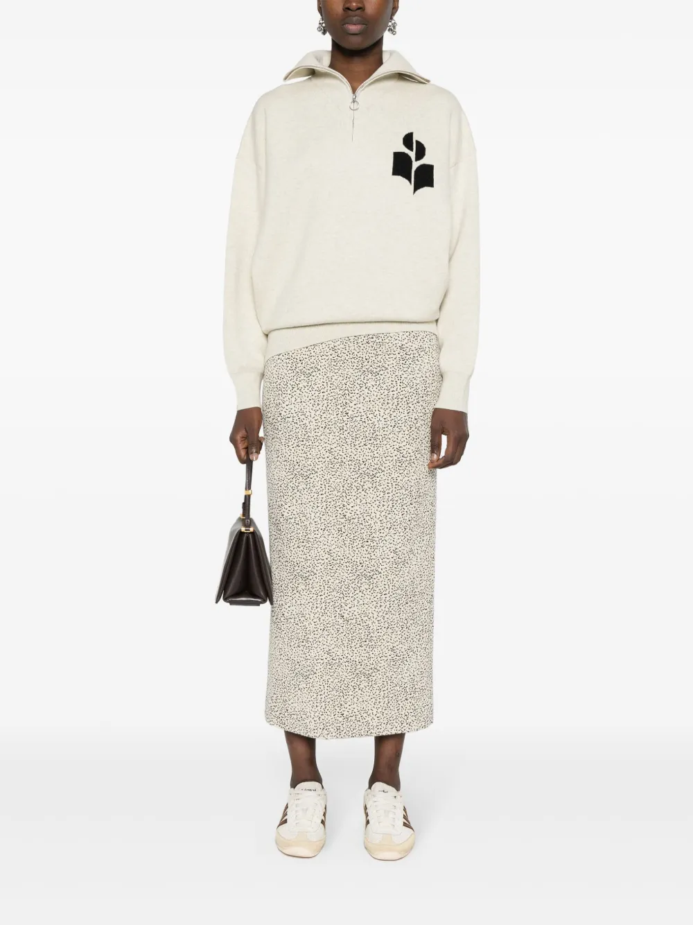 MARANT ÉTOILE Azra half-zip jumper - Beige