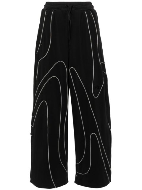 Y-3 piping-detail jersey trousers
