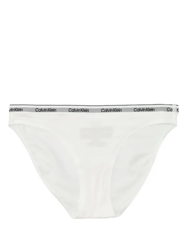 Calvin Klein logo waistband Bikini Briefs pack Of three White FARFETCH ZA