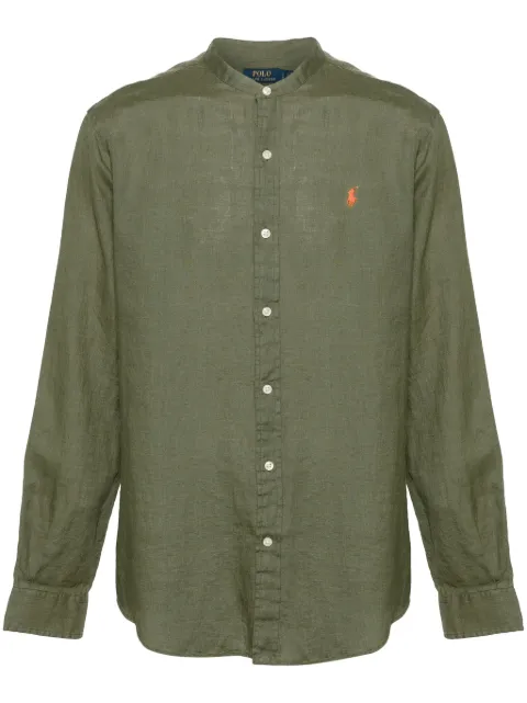 Polo Ralph Lauren Polo-Pony-motif linen shirt