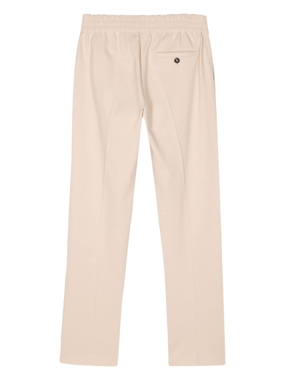 Shop Circolo 1901 Piqué-weave Tapered Trousers In Neutrals